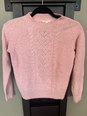 Crewcuts Pink Knit Sweater w/ Subtle Sparkle Trim Girls Size L (10–11)